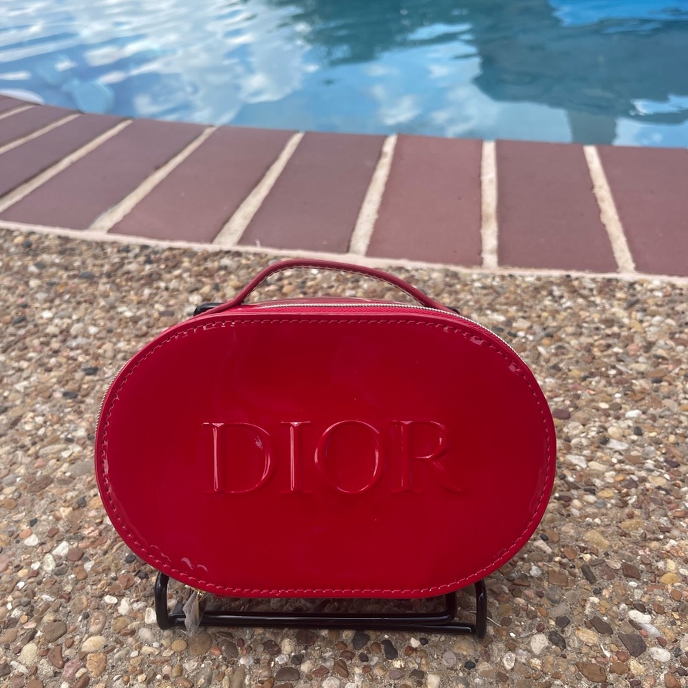 Dior Glossy Red Pouch with Full size Lipstick - Picture 3 of 6